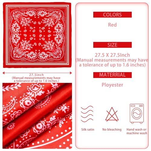 Satin Head Scarf - 27.5 Inches Silk Bandana Hair Wrap Square Scarf for Women & Girls3