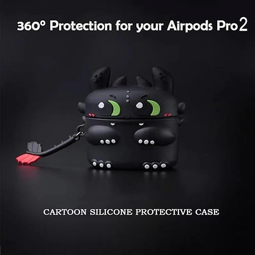 Miniatura 3 de Funda protectora de silicona compatible con Airpods AIYAAIYA 3D de dibujos animados lindo aspecto creativo, divertido, impermeable, a prueba de
