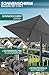 4smile Sonnenschirm Balkon SunnyShade 3-in-1 SET in Anthrazit - UPF 50+ Sonnenschirm rechteckig 200 x 125 cm + Sonnenschirmhalter Balkongeländer + Sonnenschirmhülle