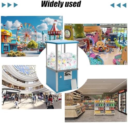 Large Gashapon Capsule Toy Machine, Coin-Operated Candy Dispenser, Rotating Vending Machine for Shopping Malls, Game Halls & Arcades - Blue