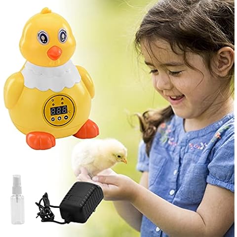 TTLIFE Small Poultry Hatcher, 6 Eggs Mini Fully Automatic Egg Incubator Vertically Placed Eggs with Temperature Control High Low Temperature Alarm Device, for Hatching Chickens Ducks Birds Eggs Cover