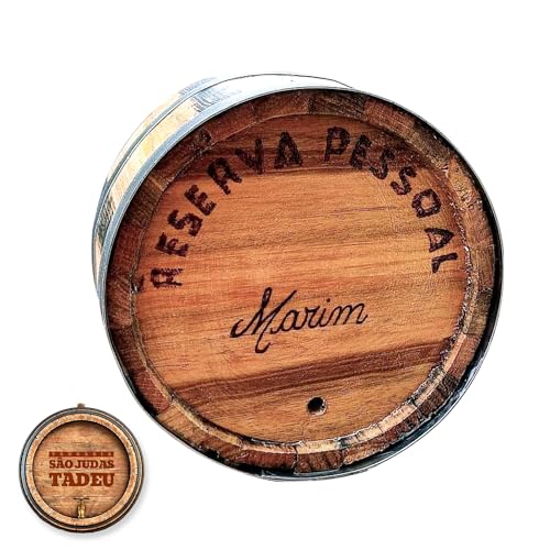 Barril Tonel Corote Carvalho Nacional 5 litros Cachaça Pinga Whisky Vinho Gim Scotch com 6 copos