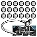 (Pack of 20) TMH 3/4 Inch Mount White LED Clearance Bullet Marker lights, Side LED marker lights for trailer Truck RV Car Bus Van