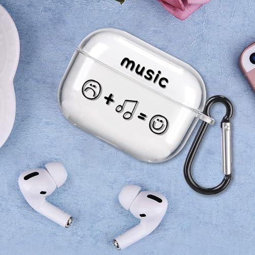 FDHYFGDY Hülle für AirPods Pro 3 Case,Kompatibel mit Apple AirPods Pro 3 Charging Case Unterstützt kabelloses Laden,Mit Karabiner,Stoßfestes,Weiche TPU-Schutzhülle - Transparent
