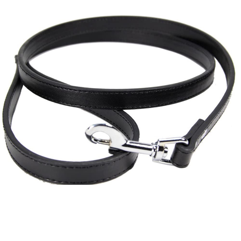 FUNAT PU Leather Dog Collar + Traction Rope Set, Simple Collar Drawstring Suit Suitable For Cats And Small Dogs - Image 3