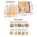BSIRI Wooden Tic Tac Toe Game - Brain Teaser Puzzles for Adults and Unique Gifts for Kids, Coffee Table Decor Living Room Decor Modern Wood Decor, Classic Board Games for Family (5.5 Inch)
