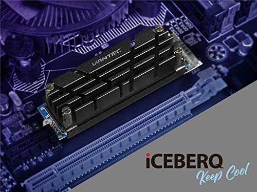 Image of Vantec ICEBERQ M.2 NVMe /SSD Heat Sink with Thermal Pad (HS-NVME150-BK, Black)