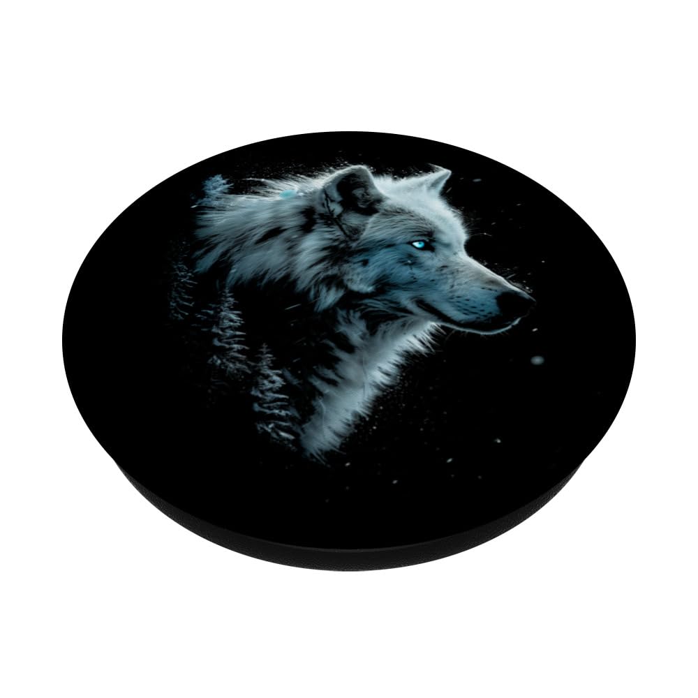 Amazon.com: Alpha Wolf Dark Fantasy Graphic Art Blue Eyes Wolf