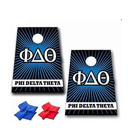 VictoryStore Cornhole Games - Phi Delta Theta Cornhole Bag Toss Game - Starburst - 8 Bags Included