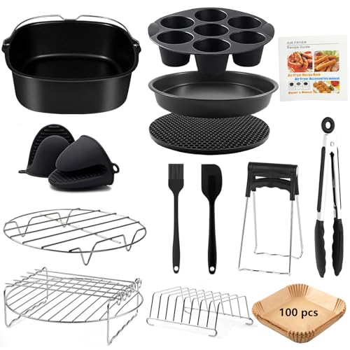 Airfryer Accessory Set for COSORI Turbo Tower Pro Smart/TurboBlaze 6L, Philips Airfryer XXL 5.5L 6.4L & Ninja MAX PRO - Versatile Cooking Accessories for Home (14-Piece)