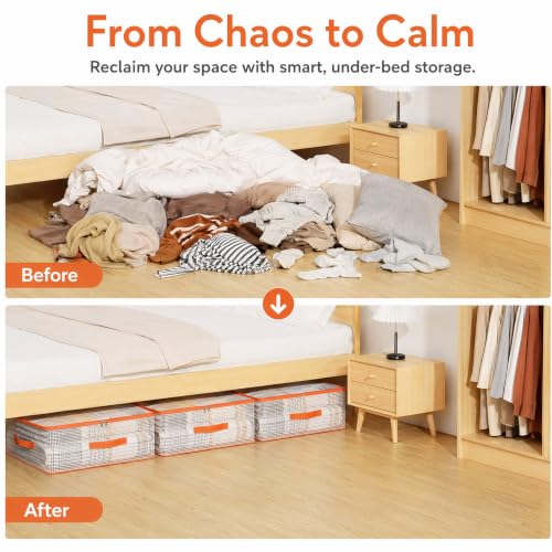 Bolsas de almacenamiento debajo de la cama para ropa de cama y edredones 5
