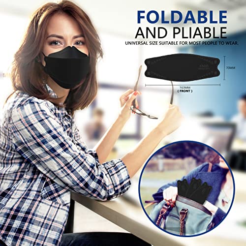 Image of LEVENIS KN95 Face Masks 100 Pack, Breathable Comfortable and Disposable KN95 Mask, Black