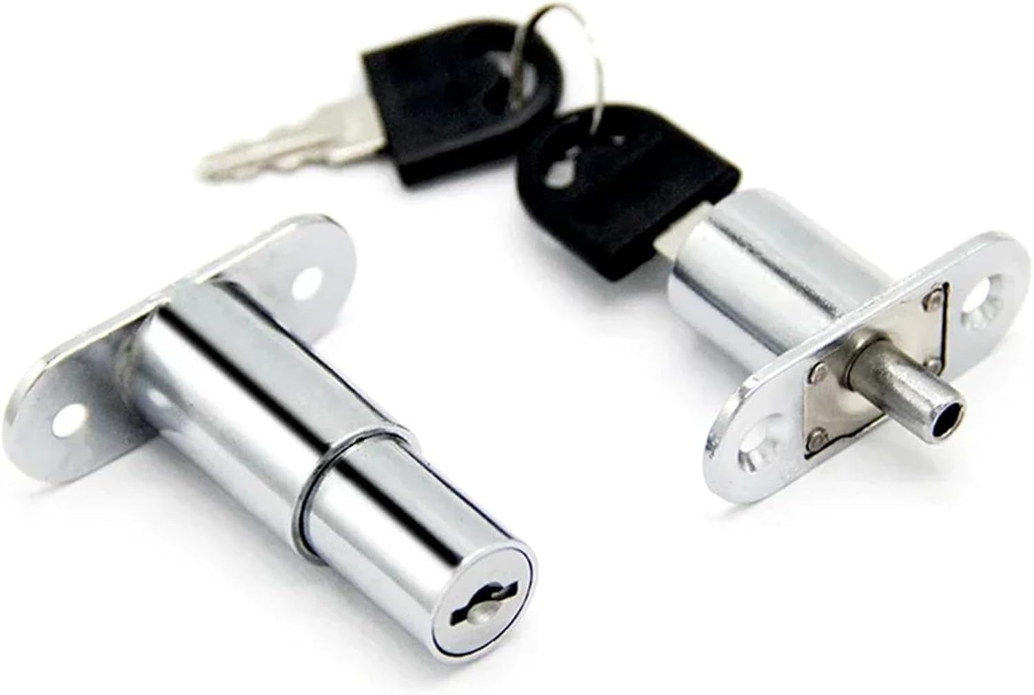 Sliding Door Closet Showcase Furniture Cylinder Head Plunger Lock with Keys Display Cabinet Door Locks 1Pcs(23mm)