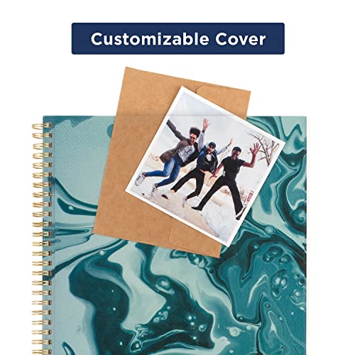 Cambridge 2023-2024 Academic Planner, Weekly & Monthly, 8-1/2" X 11", Large, Monthly Tabs, Pocket, Flexible Cover, Customizable, Acrylic Pour (1667-901A) #TOP7