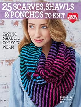 Paperback 25 Scarves, Shawls, & Ponchos to Knit-Projects Feature Cables, Lace, Knit/Purl Textures, and More Book