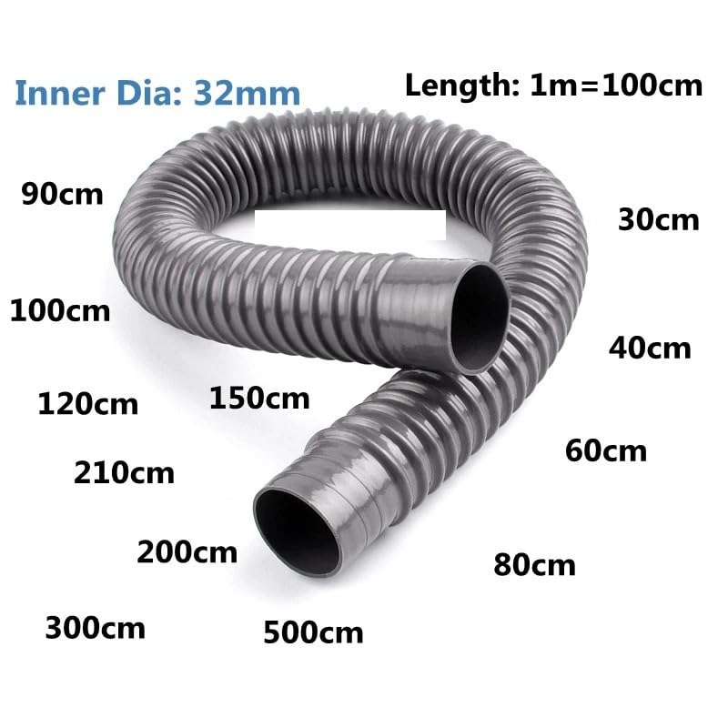 Tubo scarico prolungato universale diametro interno 32mm lavatrice lavastoviglie | Utilizzato per allungare tubi scarico originali adattando disposizioni lavandini(2.5m)