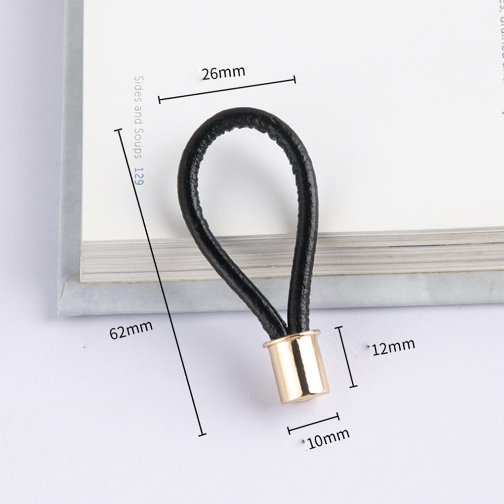 Set 6 Maniglie Per Mobili In Pelle - Con Base Lega Di Zinco, Anturto, Per Cassetti E Armadi - Foto 3