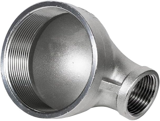 1個 1インチから3/8インチ BSP メスねじレデューサー 90度エルボ 304ステンレススチール 角度付き配管アダプター