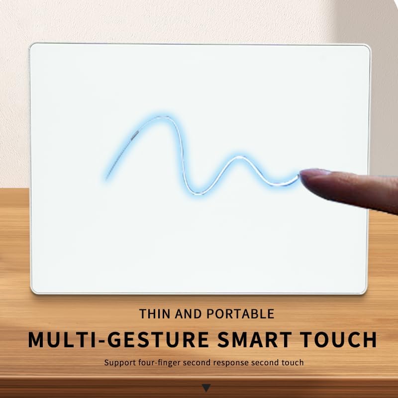 JOMAA Wired touchpad Supports Multi Gesture Control, Wired Trackpad Mouse with Multi-Touch Navigation Glass Touch Surface + Aluminum Alloy Shell for Windows 7/10/11 Laptop Notebook Computer (Silver)