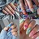 PH PandaHall 66 Patterns Bow Nail Stamper, 3pcs Nagel Stamping Platte Niedliche Bowknot-Nagelschablonen Druck-Nagelschablonen Nagelbildplatten aus Edelstahl für Nageldesign Druck Maniküre Salon