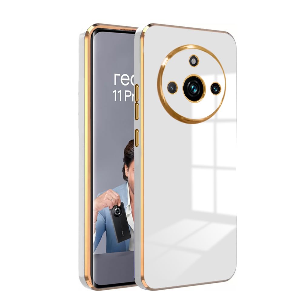 KARWAN®️ Luxury 6D Chrome Back Cover Case Compatible for Realme 11 Pro 5G |Slim Shockproof Soft TPU | Raised Lips Protection | Camera Protection | Stylish Back Case and Cover | -White (B0C7QVRNMW) Amazon Price History, Amazon Price Tracker