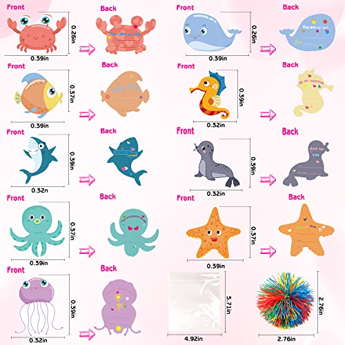 Valentines Day Gifts Cards For Kids, 26 Pack Rainbow Sensory Bouncy Balls Stress Toys With Valentine's Greeting Cards, Valentine School Classroom Prizes Game Rewards Party Favors, Valentine Gift Supplies For Kids Class Exchange #TOP4