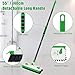 Floor Scrub Brush with Long Handle, 3-in-1 Scrape Scrubber Brush with Squeegee Stiff Bristle Deck Brush for Cleaning Tile Bathroom Patio Deck Garage Grout Kitchen