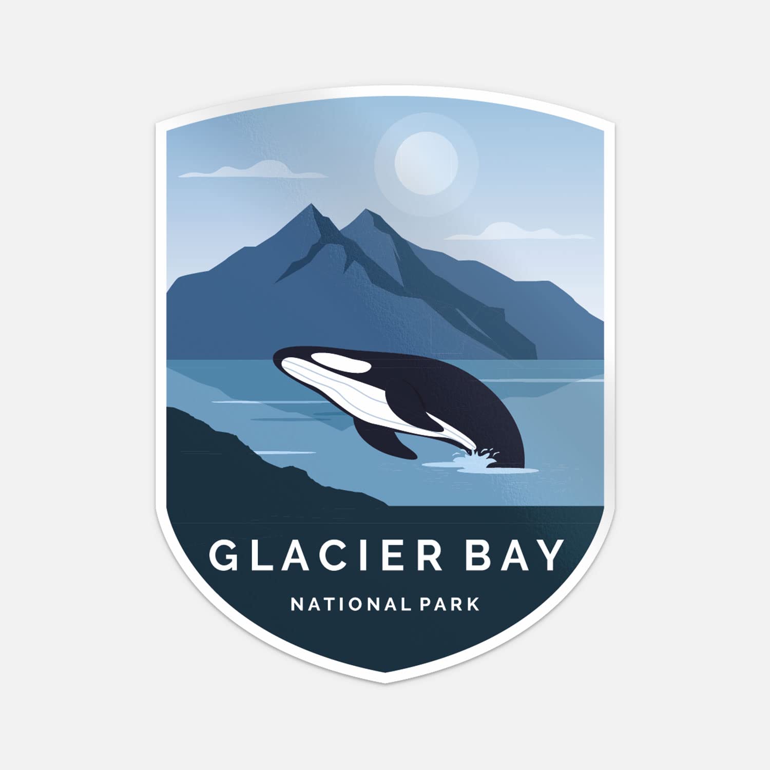 Glacier Bay National Park Sticker Car Bumper Decor Laptop Water