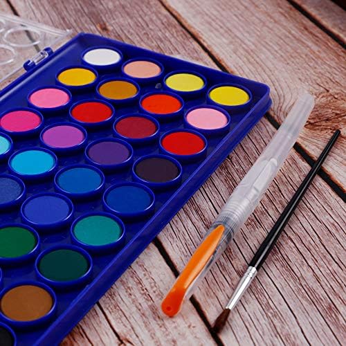 Artecho Watercolour Paint Set 36 Colors with Water Brush Pen and Classic Brush Watercolour Palette for Kids Non-toxic Portable Paint Set for Beginners and Children