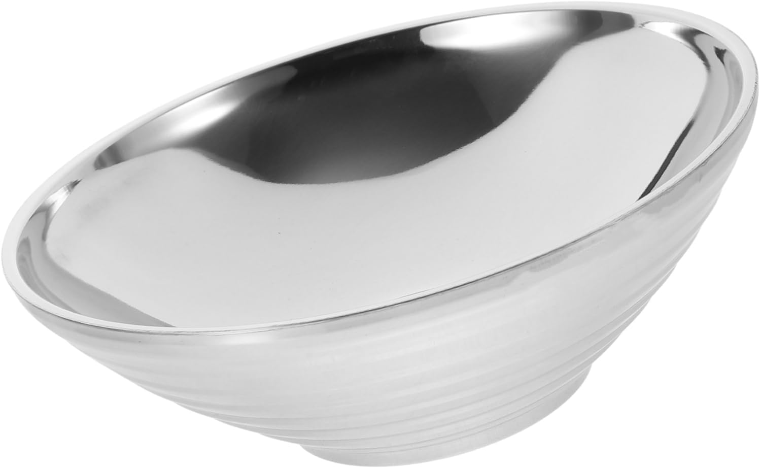 Double-Layer Stainless Steel Ramen Bowl Multi-Function Noodle and Salad Serving Bowl for Household Use Dishwasher Safe for Restaurants and Schools