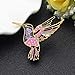 DUOWEI Cute Enamel Hummingbird Bird Brooch Pins for Women Fashion (Purple)