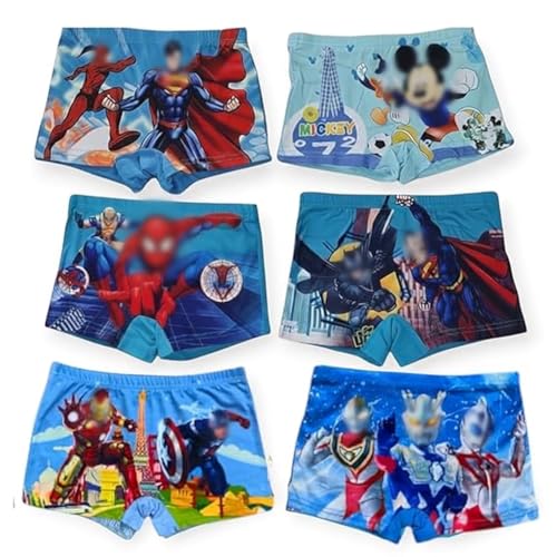 Image of Kids Benten Boy's Trunk Underwear 100% Cotton | Soft Comfortable | Skin Friendly | Innerwear Pack of 6 Multiprint & Multicolor(P E 1186)