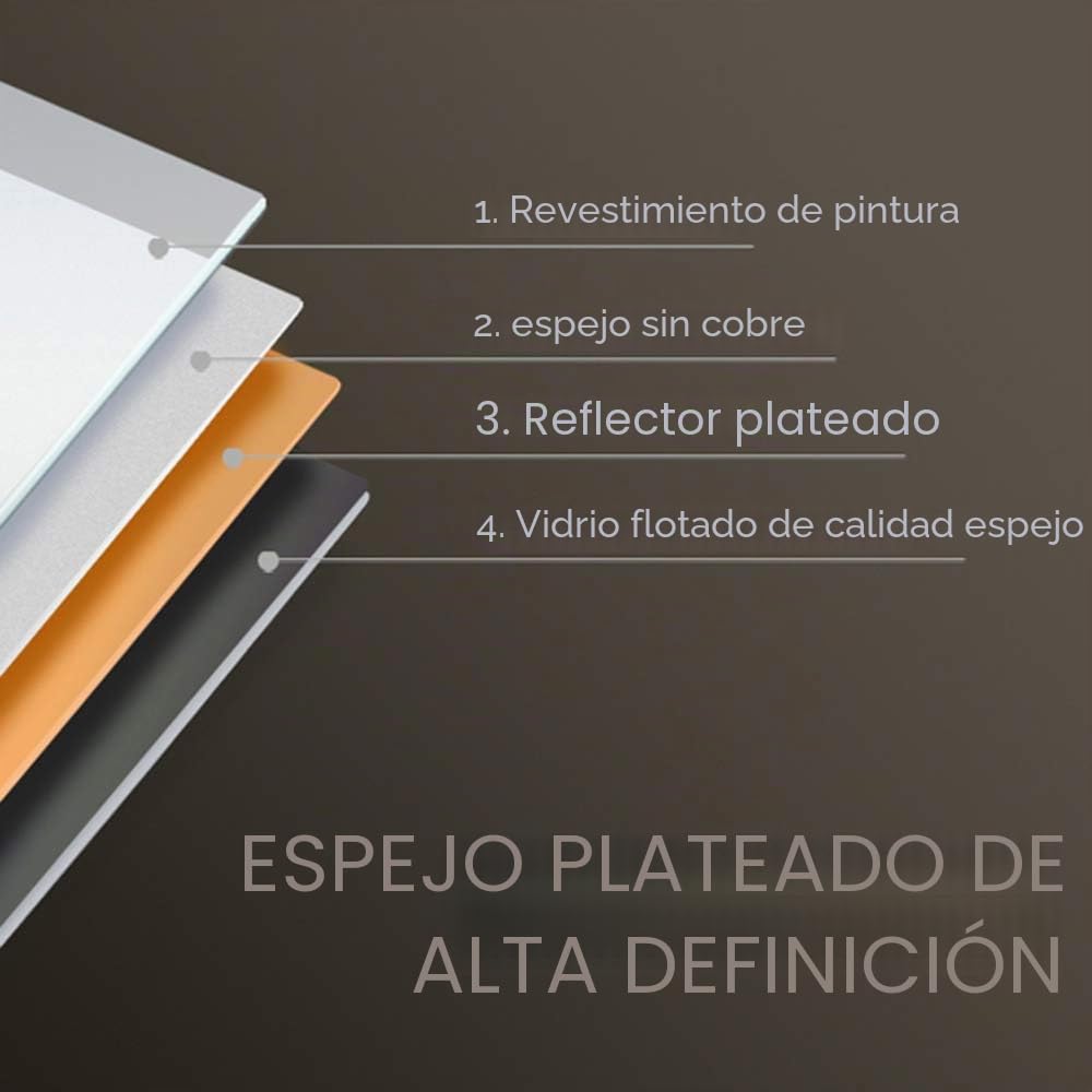 ANYHI Espejo de baño moderno sin marco, espejo de pared redondo de 55 cm para decoración del hogar, diseño de borde biselado