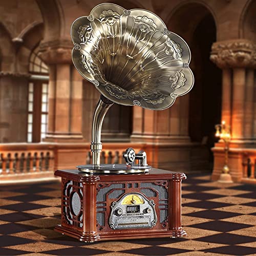 Tourne-Disque Rétro Tourne-Disque Tout en Un Phonographe Vintage Gramophone Nostalgique avec Corne de Cuivre, Haut… - Les Beatles, Paul McCartney, John Lennon, RIngo Starr, George Harrison Tourne-Disque Rétro Tourne-Disque Tout en Un Phonographe Vintage Gramophone Nostalgique avec Corne de Cuivre, Haut… – Image 8