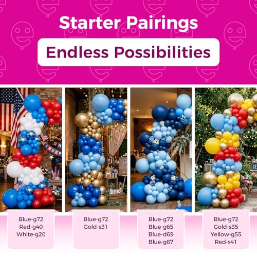 Image of Bezente Royal Blue Latex Party Balloons - 150 Pack 5 inch Round Helium Matte Dark Blue Balloons for Graduation Men Birthday Gender Reveal Wedding Under The Sea Ocean Theme Boho Party Decorations