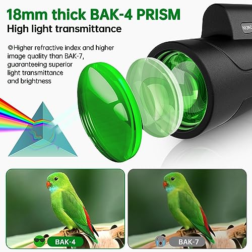 Image of New 2025-80x100 Monocular Telescope High Powered for Smartphone High Definition Monoculars for Adults with Adapter /Tripod for Bird Watching Hiking Hunting Camping Traveling Outdoor Wildlife Viewing