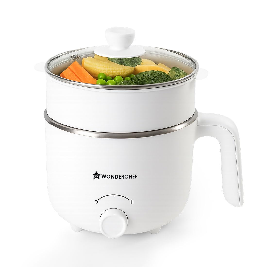 Wonderchef Luxe Multi Cook Kettle | 1.2 L | 600W | Ivory | 2 Years Warranty| Dual Power Modes| Quick Boiling| Automatic Shut-Off| Overheat Protection | Boil-Dry Protection