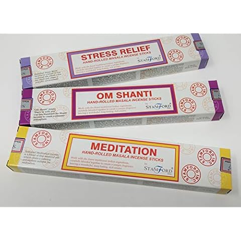Stamford Masala Incense Sticks- Stress Relief, Om Shanti, Meditation with JRose Magnetic Bookmark by Sterling Effectz(B21) Cover