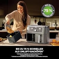 Ninja Dual Zone Digital Air Fryer, 2 Schubladen, Metallic Grau DZ400EU – Ansicht 8
