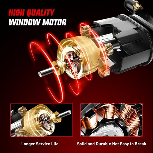 Image of Nilight 741-428 Power Window Regulator /Motor for Ford F150 2004-2008 | Window Lift Assembly fits Standard and Crew Cab models; front driver side replacement for the left door