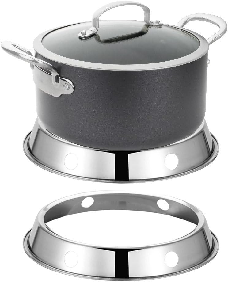 DOITOOL 2Pcs Wok Rack for Gas Stove Durable Pot Support Holder Bottom Wok Ring Multi Functional Kitchen Stove Accessory for Balancing Pots
