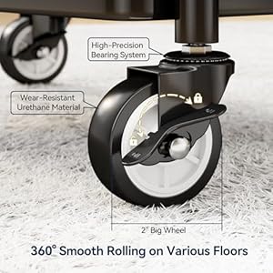 YASONIC 3 Tier Rolling Cart - Metal Utility Cart with Wheels, Hanging Cups, Hooks, Heavy Duty Mesh Rolling Storage Cart Organizer, Craft Cart for Kitchen Office, Lightweight and Sturdy YASONIC 3 Tier Rolling Cart Metal Utility Cart with Wheels Hanging Cups Hooks Heavy Duty Mesh Rolling Storage Cart Organizer Craft Cart for Kitchen Office Lightweight and Sturdy