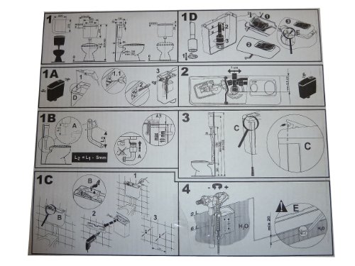 Aufputz Spülkasten 6-9 Liter mit Spül-Stopp Funktion, Toilettenspülung, Aufputzspülkasten mit Montagematerial, wassersparend – Bild 3
