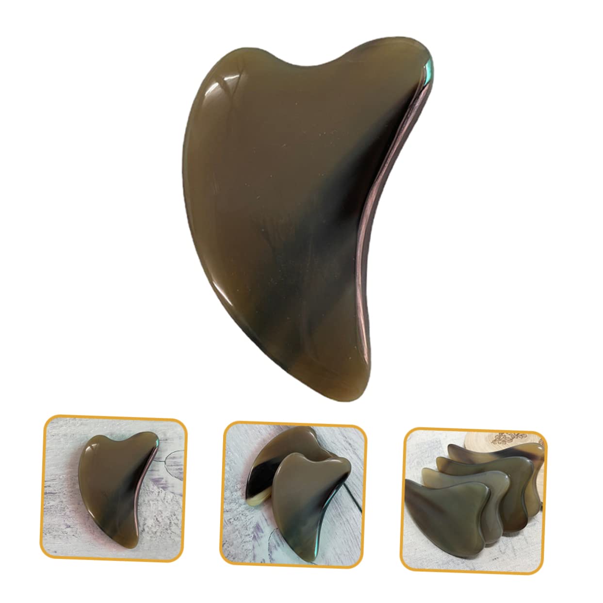 MAGICLULU 4 Pezzi Gua Sha Strumenti Per Il Viso Strumento Per Massaggio Guasha Per Collo E Viso Scolpire Il Corpo Per Casa E Viaggio