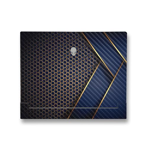Image of MightySkins Carbon Fiber Skin Compatible with Alienware X14 R2 (2023) Full Wrap Kit - Modern Hex | Protective, Durable Textured Carbon Fiber Finish | Easy to Apply & Change Styles | Made in The USA