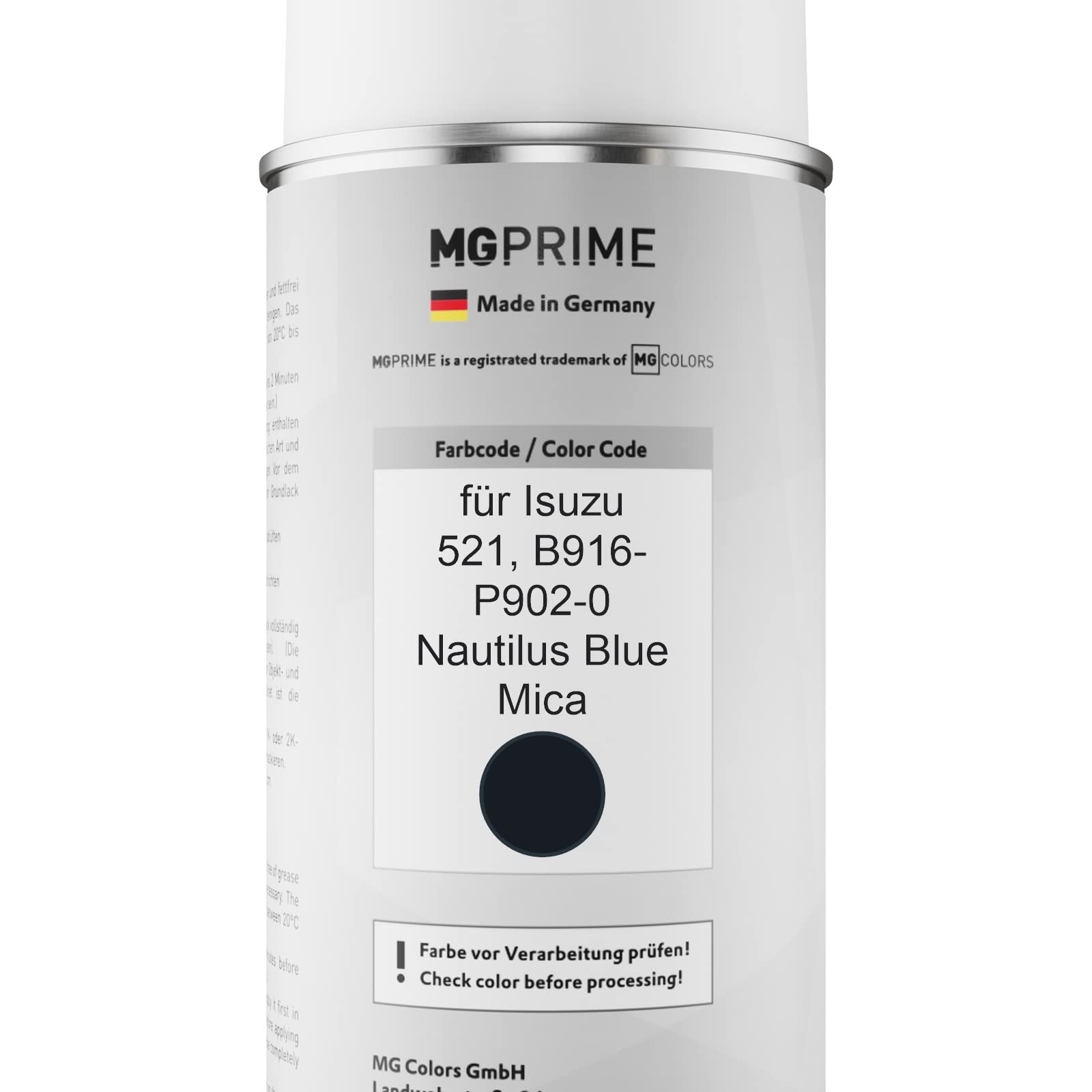 MG PRIME Lakier w sprayu do Isuzu 521 / B916-P902-0 Nautilus Blue Mica +2K