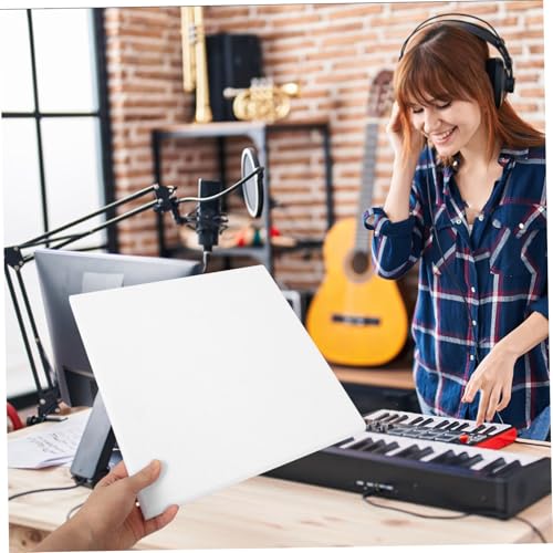 Totority 12 piezas paneles acústicos autoadhesivos para insonorización y tratamiento acústico en salas de música y teatros en casa material ignífugo miniatura 4