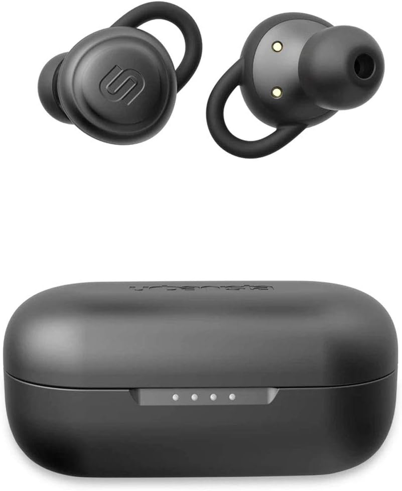 Urbanista Athens True Wireless Earbuds - 32 Hours Battery Life, Bluetooth 5.0 Earphones, IP67 Waterproof In-Ear Headphones, Clear Voice Calling Works with Android and IOS, Ergonomic Design - Black