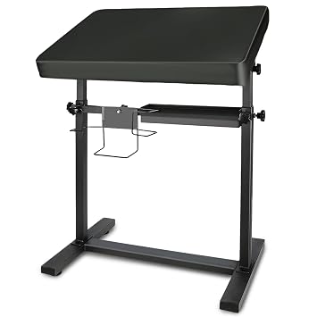Tattoo Arm Rest Stand, Large Armrest Tattoo Equipment, Adjustable Height & Angle Tattoo Arm Rest, with PU Leather Soft Sponge Pad and Organizer