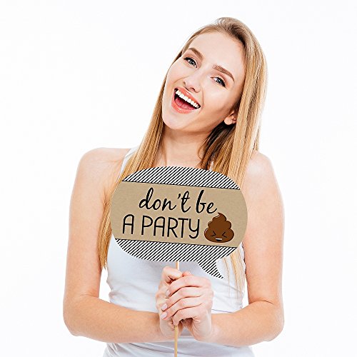 Party 'Til You're Pooped - Poop Emoji Party Photo Booth Props Kit - 20 Count #TOP2
